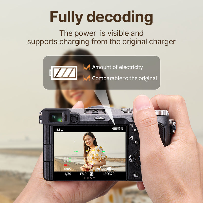 Uniqkart 3030 UNP-FZ100 For Sony Camera Battery 2250mAh Power Supply Type-C Rechargeable Battery Pack Replacement