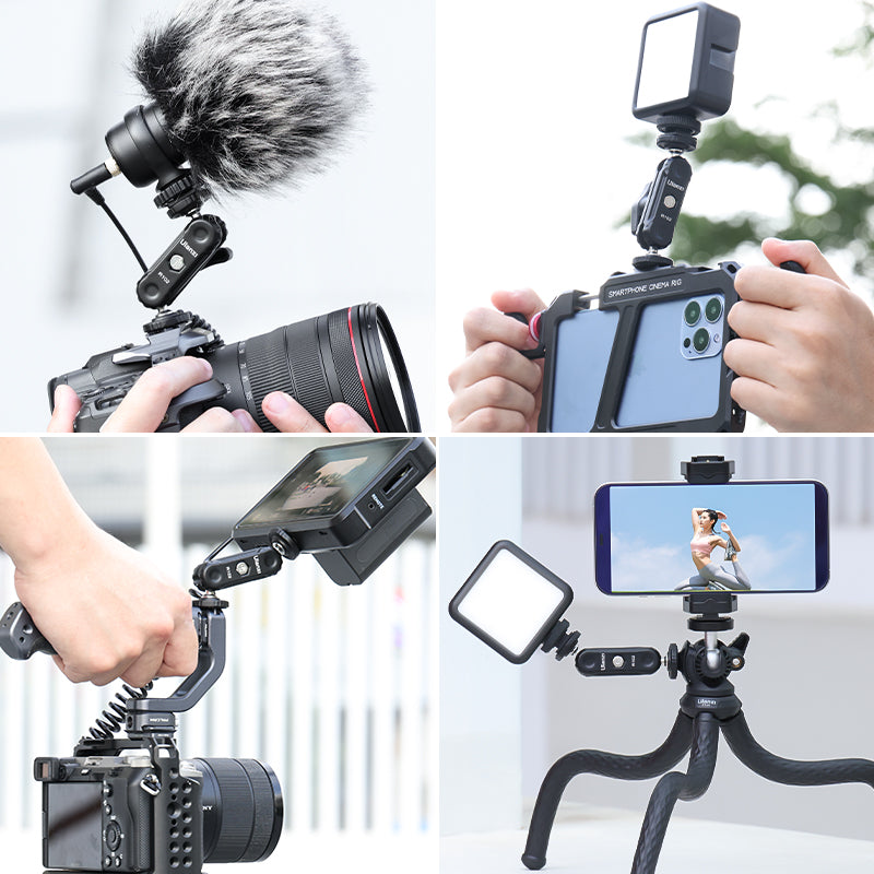 ULANZI R102 1Pc Metal Magic Arm With 360 Degree Double Ball Heads 1 / 4inch Screw Extend Mount for DSLR Camera Monitor Video Light Mic Tripod