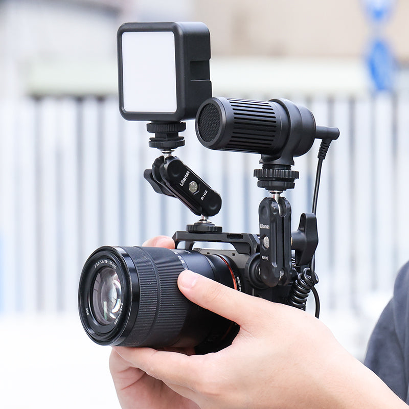 ULANZI R102 1Pc Metal Magic Arm With 360 Degree Double Ball Heads 1 / 4inch Screw Extend Mount for DSLR Camera Monitor Video Light Mic Tripod