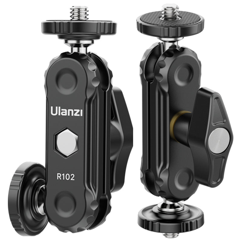 ULANZI R102 2Pcs Double Ball Heads Magic Arm Holder with 1 / 4inch Screw Mount for Camera Video Light Monitor Photography Accessories