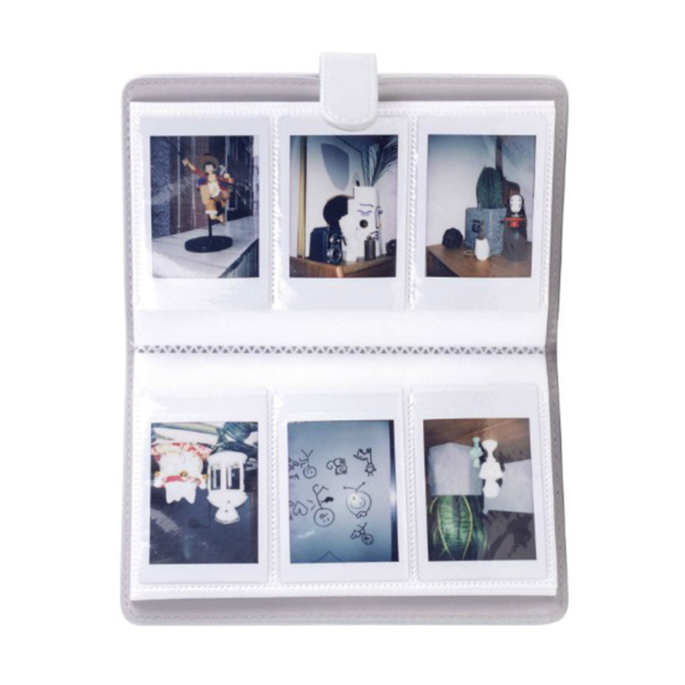 3-inch Mini Photo Album for Fujifilm Instax Mini 11 9 8+ 8 90 70 26 25 7s 50s, 108 Pockets Album PU Leather Photocard Holder Book Photo Card Binder - Magic Silver