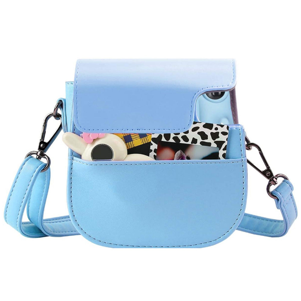 Instant Camera Accessories Compatible with Fujifilm Instax Mini 11, 14-in-1 Shutter Accessories Bundle with PU Leather Bag / Shoulder Strap / Instant Camera Gift Sets - Blue