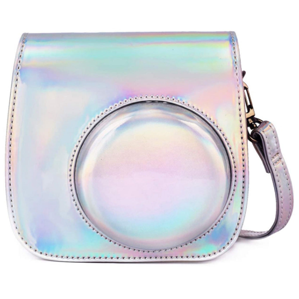 Instant Camera Accessories Compatible with Fujifilm Instax Mini 11, 14-in-1 Shutter Accessories Bundle with PU Leather Bag / Shoulder Strap / Instant Camera Gift Sets - Magic Silver