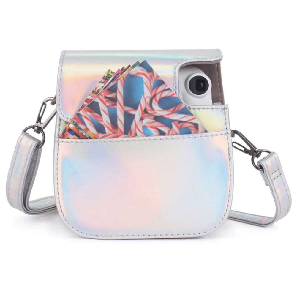 Instant Camera Accessories Compatible with Fujifilm Instax Mini 11, 14-in-1 Shutter Accessories Bundle with PU Leather Bag / Shoulder Strap / Instant Camera Gift Sets - Magic Silver
