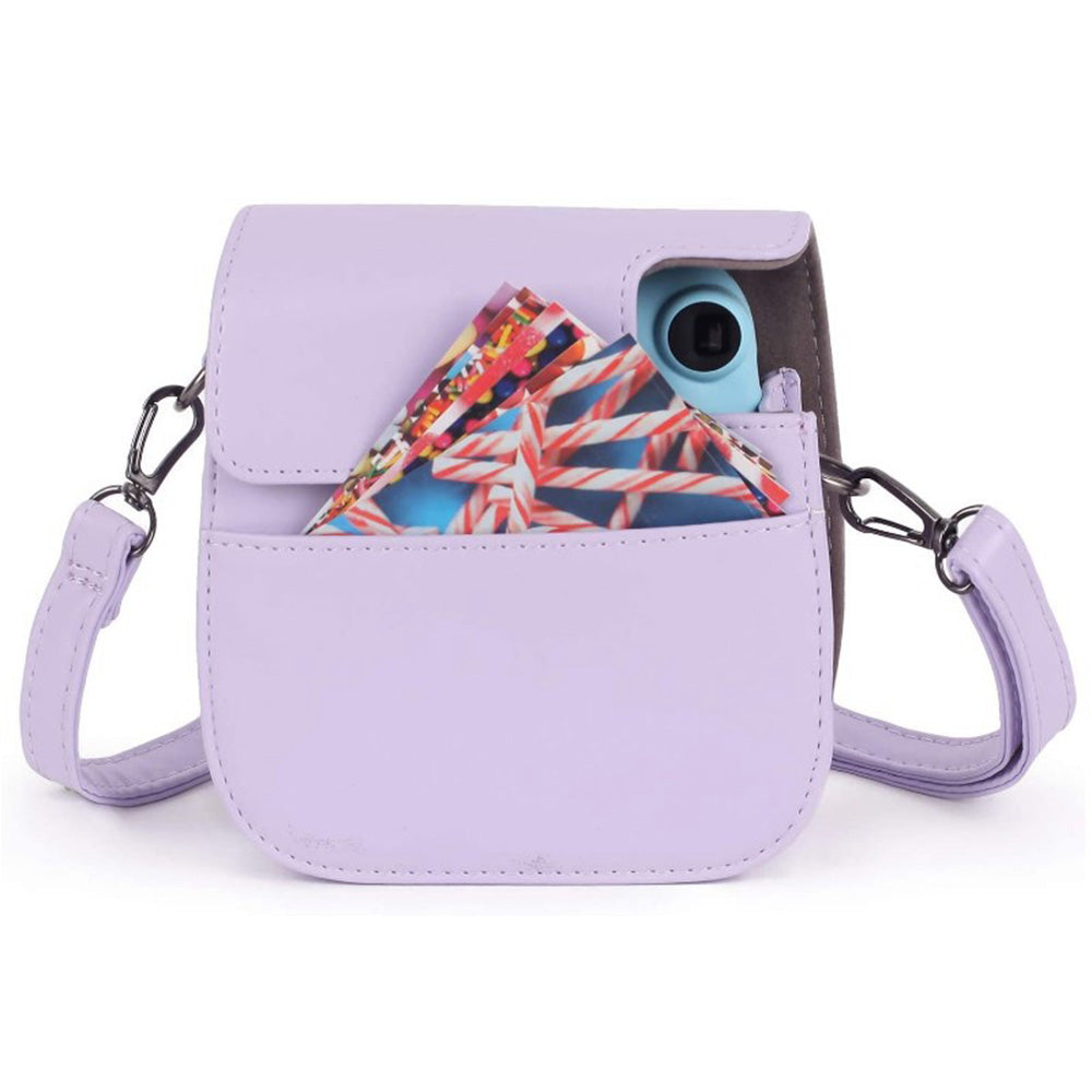 Instant Camera Accessories Compatible with Fujifilm Instax Mini 11, 14-in-1 Shutter Accessories Bundle with PU Leather Bag / Shoulder Strap / Instant Camera Gift Sets - Purple