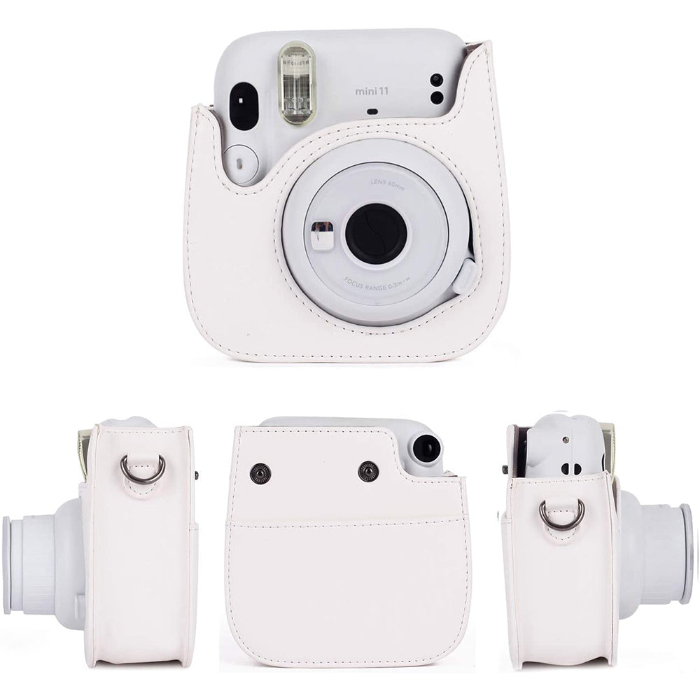 12-in-1 Instant Camera Accessories Kit for Fujifilm Instax Mini 11, Includes Bag, Album for Collecting / Displaying Photos - White