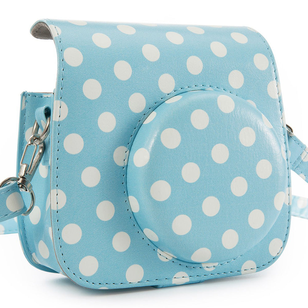 12-in-1 Instant Camera Accessories Kit for Fujifilm Instax Mini 11, Includes Bag, Album for Collecting / Displaying Photos - Dot Blue