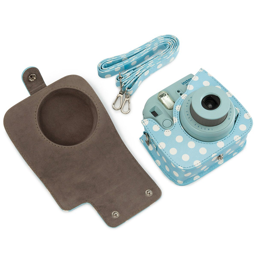 12-in-1 Instant Camera Accessories Kit for Fujifilm Instax Mini 11, Includes Bag, Album for Collecting / Displaying Photos - Dot Blue