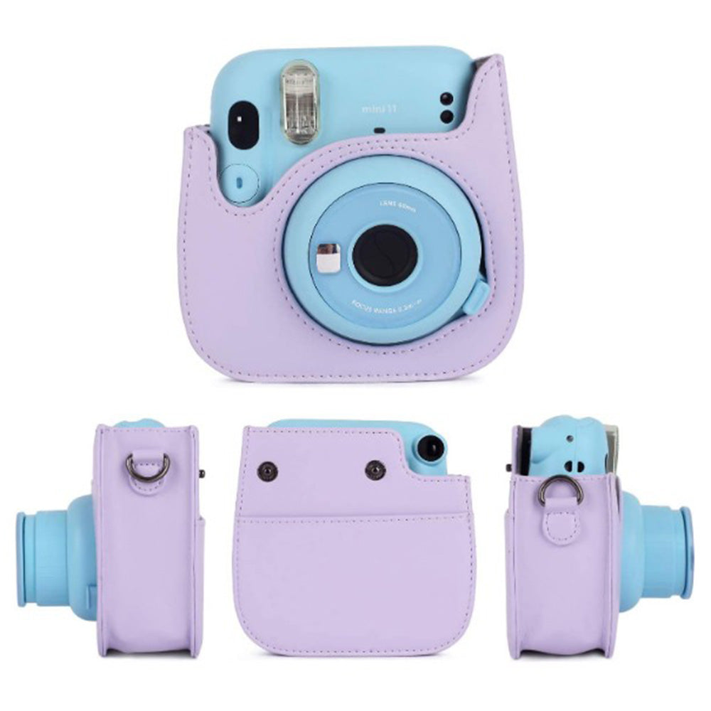 12-in-1 Instant Camera Accessories Kit for Fujifilm Instax Mini 11, Includes Bag, Album for Collecting / Displaying Photos - Purple