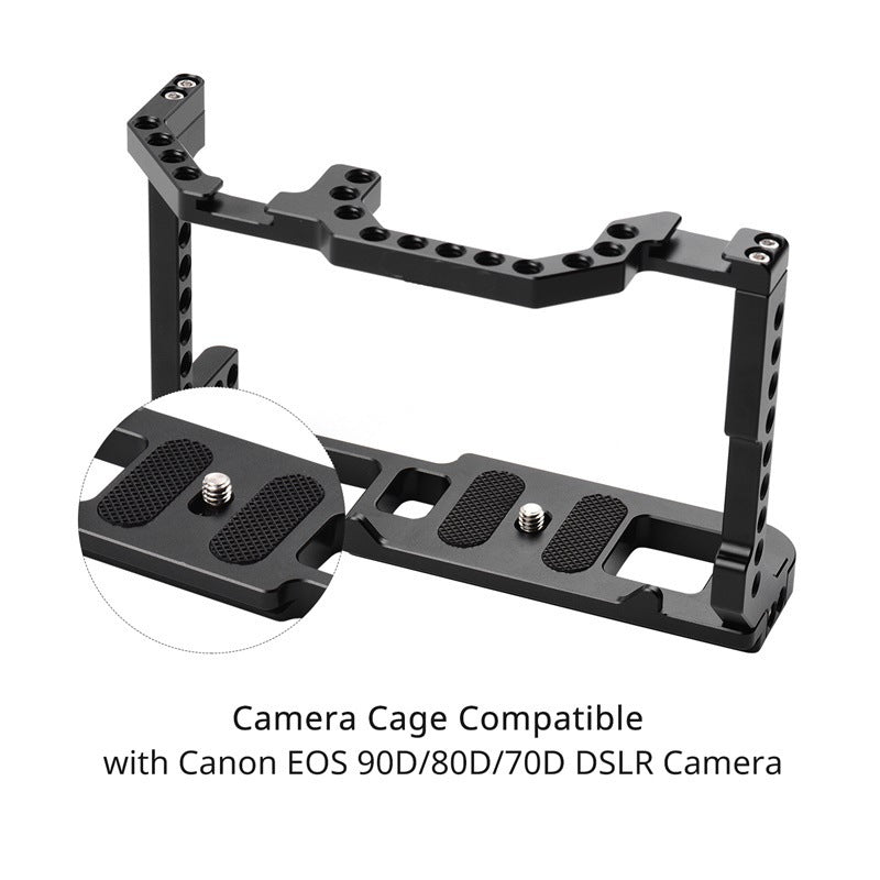 Aluminum Alloy Frame Cage for Canon 90D / 80D / 70D SLR Cameras Protective Cover Camera Accessories