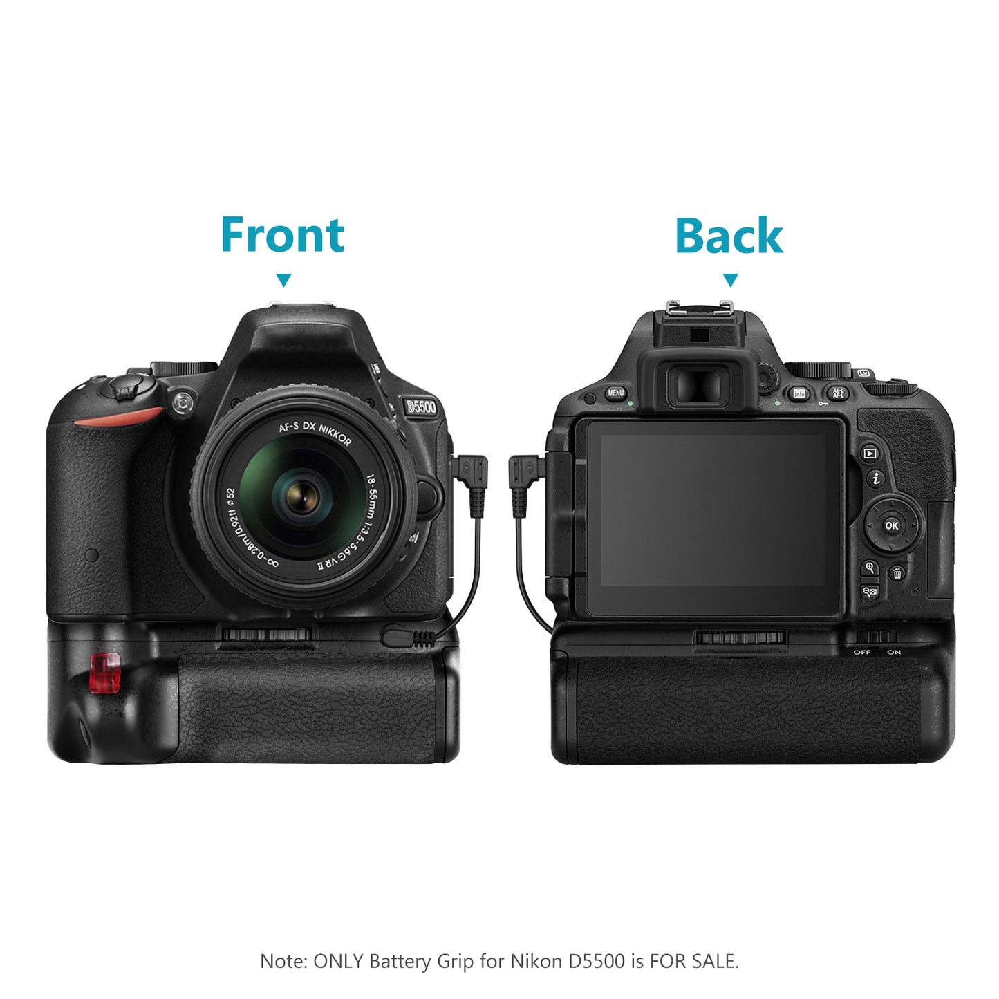 NEEWER Vertical Shooting Camera Battery Grip Replacement for Nikon D5500 D5600