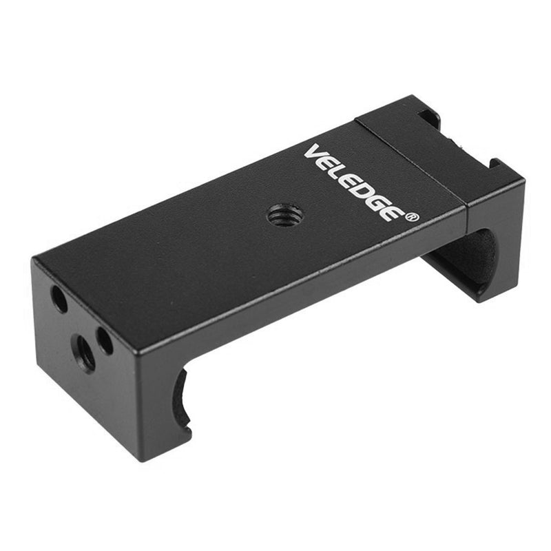 VELEDGE V1 Telescopic Phone Tripod Mount Cold Shoe Smartphone Clip Holder Clamp Adapter for Vlog Live Streaming Photography