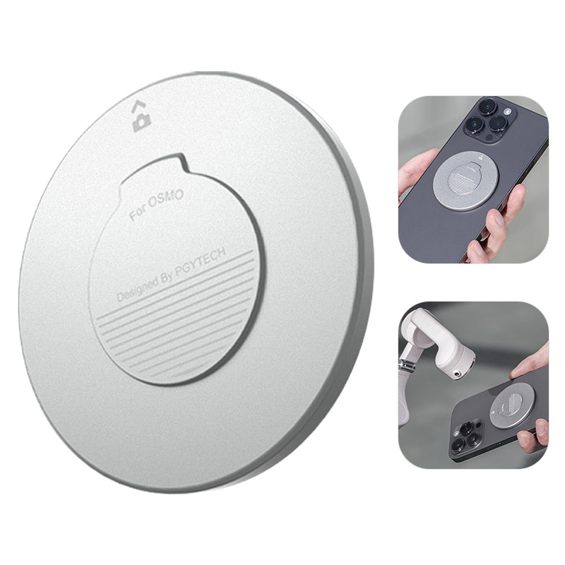 P-OS-022 Magnetic Phone Clamp Mount for DJI Osmo Mobile Magnetic Holder Adapter Compatible with iPhone 14 / 13 / 12