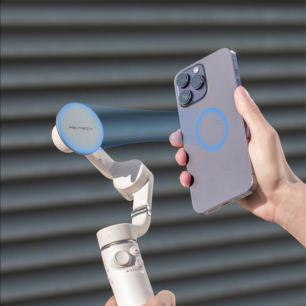 P-OS-022 Magnetic Phone Clamp Mount for DJI Osmo Mobile Magnetic Holder Adapter Compatible with iPhone 14 / 13 / 12