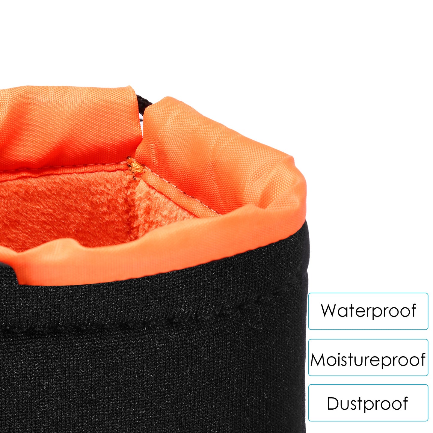 Uniqkart NW-241 4PCS Dustproof Camera Lens Storage Pouch Shockproof Telephoto Lens Storage Sleeve Bag Protection Case