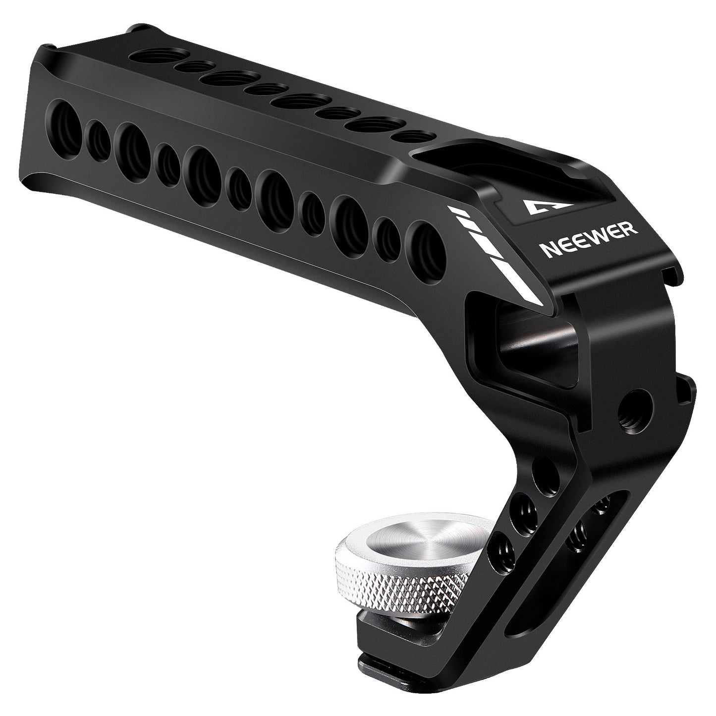 Uniqkart ST28 Top Handle Grip Camera Handgrip with Cold Shoe 1 / 4 3 / 8-inch Hole for DSLR Camera Cage Microphone Fill Light