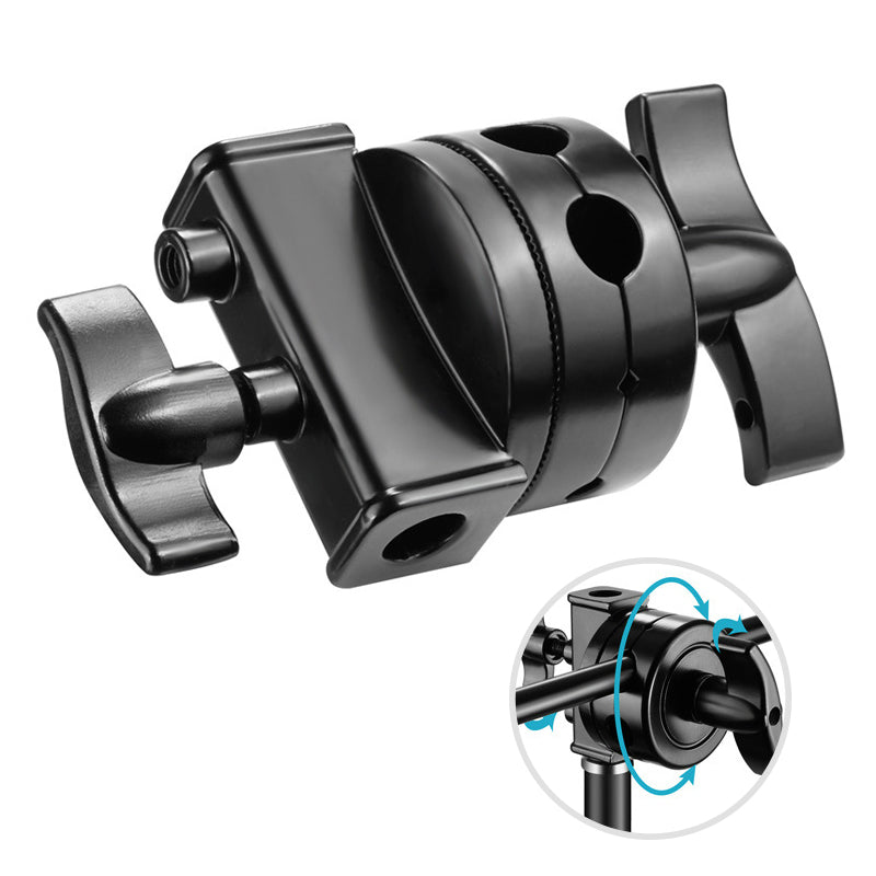 Uniqkart NW-721 Heavy Duty 2.5-inch Grip Head Extension Boom Arm Holder Mount Adapter for Light Stand - Black