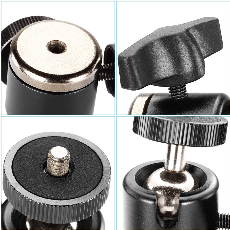 Uniqkart NW-361 1 / 4 Screw Interface 360-Degree Rotation SLR Camera Gimbal Aluminum Alloy Gimbal Adapter