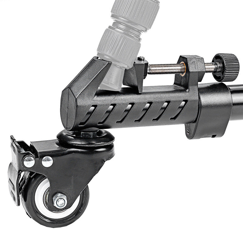 Uniqkart NW-600 Middle Size Aluminum Alloy Stretchable Pulley Photography Tripod Mute 3 Wheels Pulley Base
