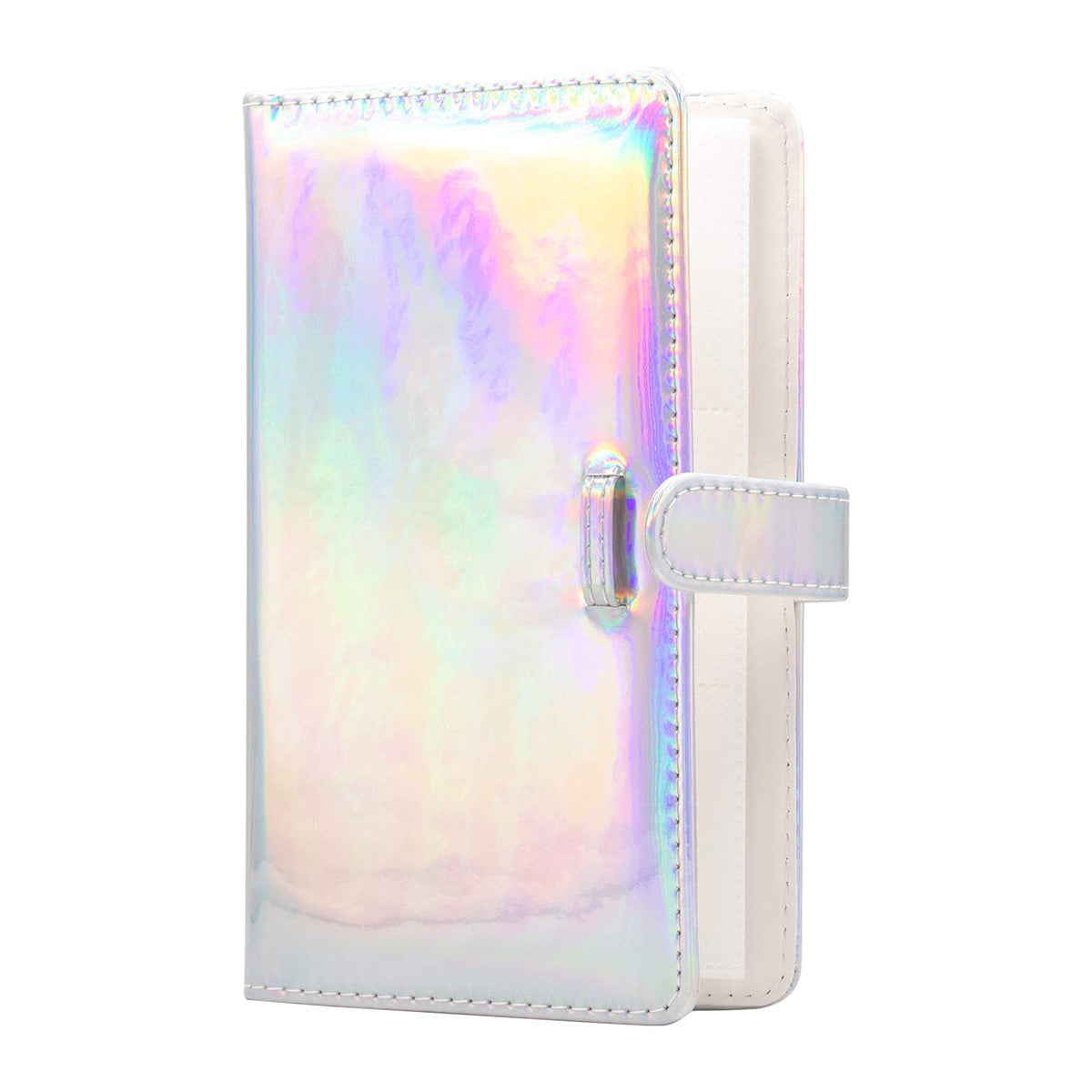 Uniqkart for Fujifilm Instax Mini 12 / 11 / 9 / 8 PU Leather Camera Case Cover Shoulder Bag with 3-inch Album - Aurora Pink