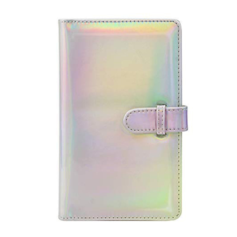 Uniqkart for Fujifilm Instax Mini 12 / 11 / 9 / 8 PU Leather Camera Case Cover Shoulder Bag with 3-inch Album - Magic Silver