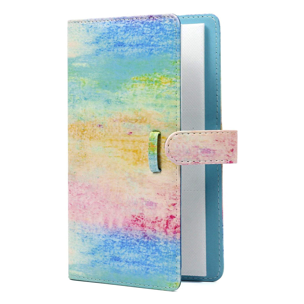 Uniqkart for Fujifilm Instax Mini 12 / 11 / 9 / 8 PU Leather Camera Case Cover Shoulder Bag with 3-inch Album - Oil Paint