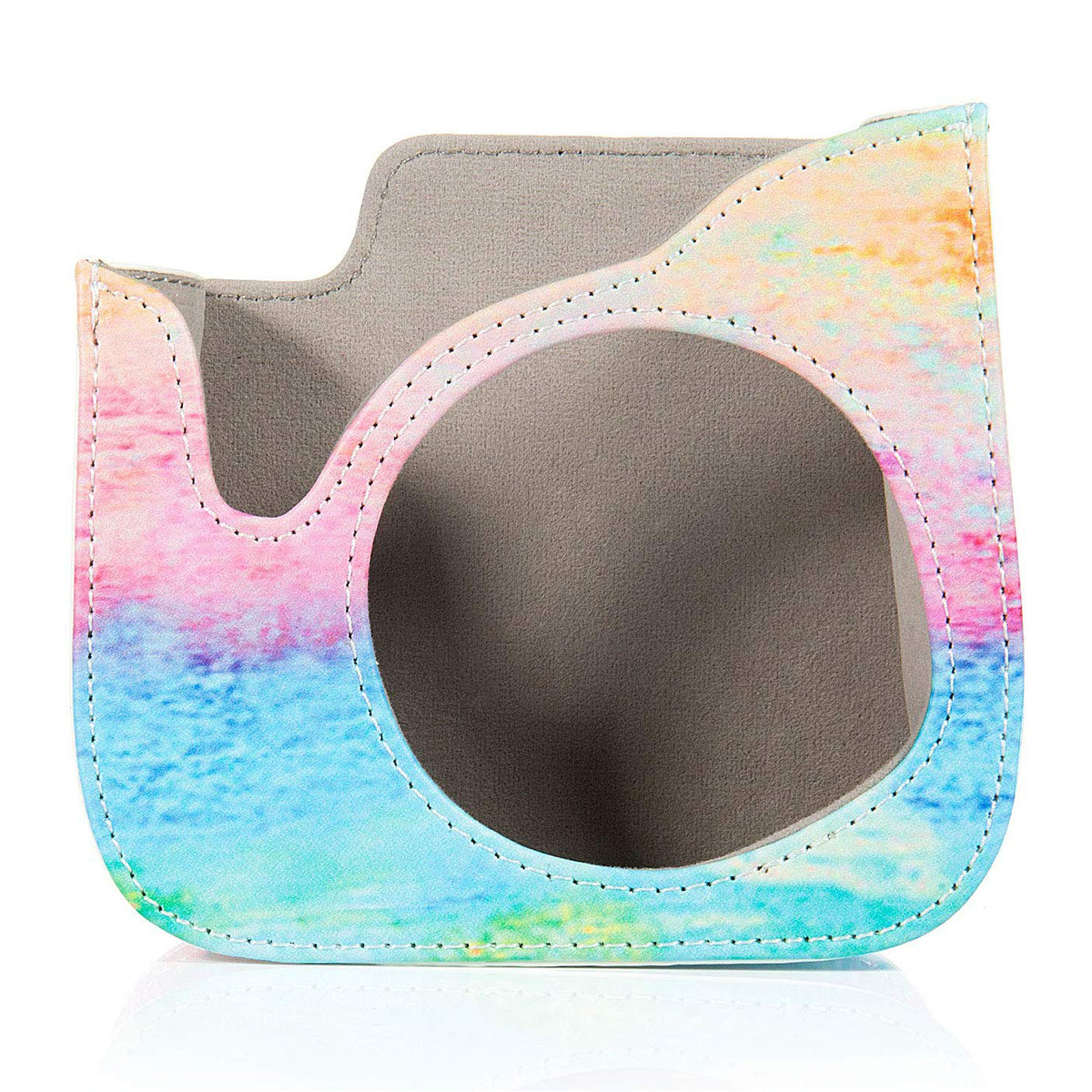 Uniqkart for Fujifilm Instax Mini 12 / 11 / 9 / 8 PU Leather Camera Case Cover Shoulder Bag with 3-inch Album - Oil Paint