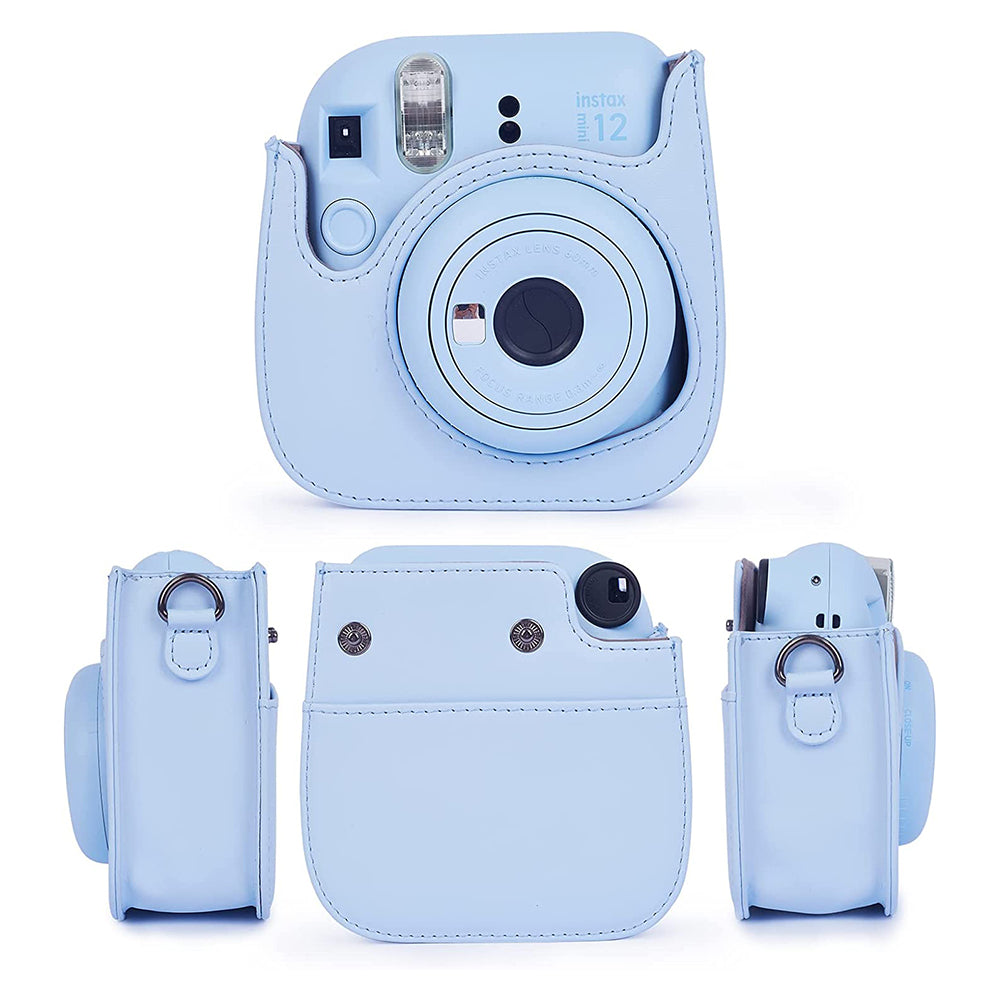 Uniqkart for FujiFilm Instax Mini 12 11-in-1 Accessories Kit Camera Bag Album Photo Frame Stickers Clips Set - Blue