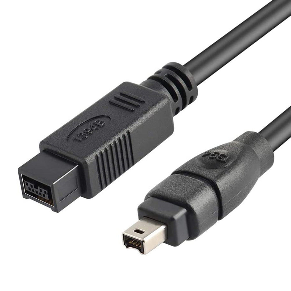 Uniqkart 1.8m IEEE 1394 FireWire 800 9Pin to 400 4Pin Data Cable Adapter for MacBook Camera