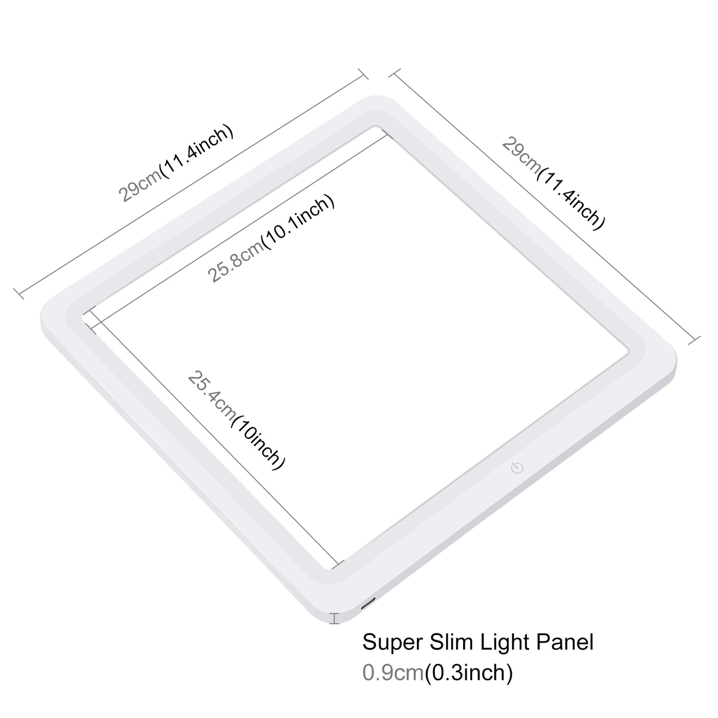 Puluz PU5131W 20cm Photography Shadowless Bottom Light Lamp Panel for Photo Studio Shoot Tent Box