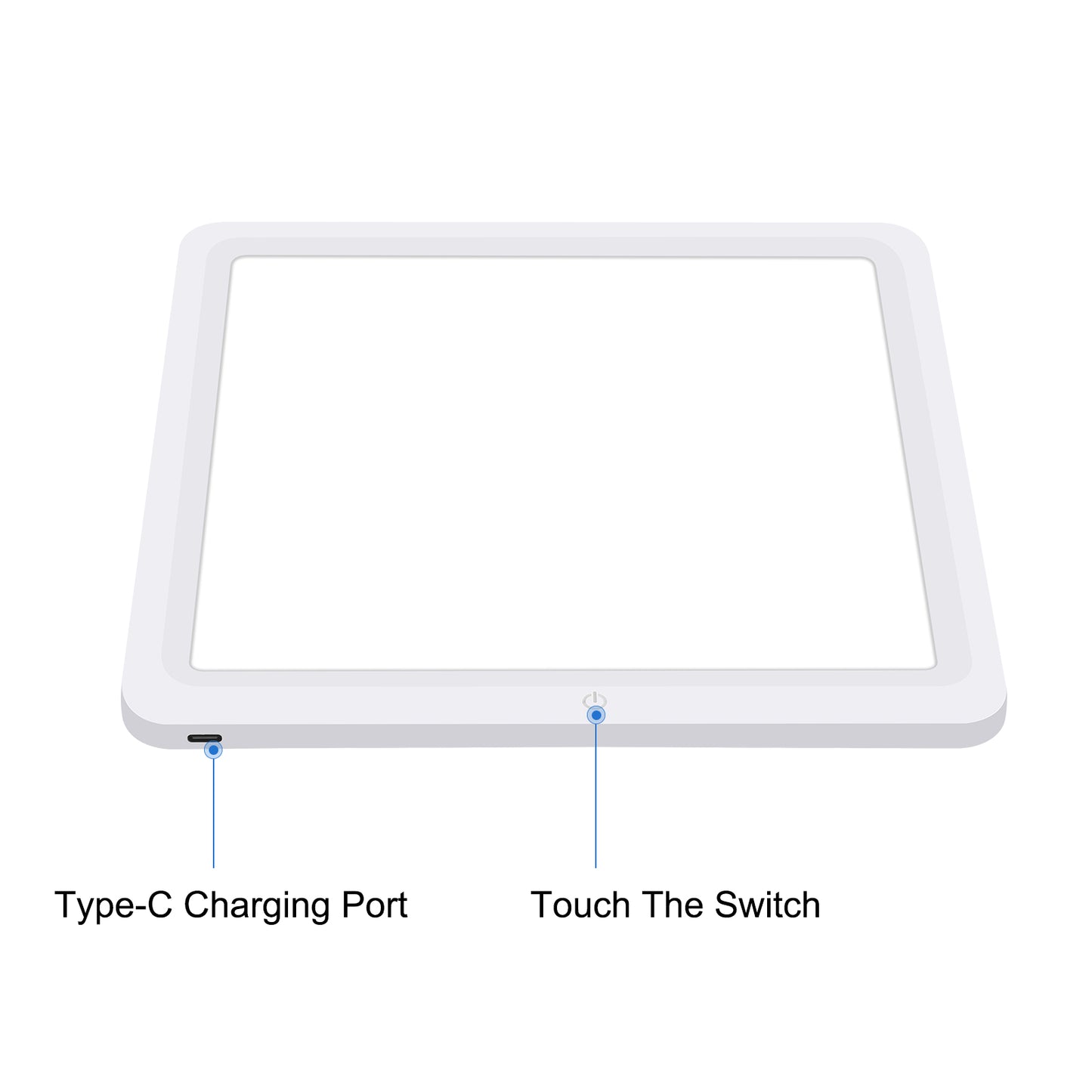 Puluz PU5131W 20cm Photography Shadowless Bottom Light Lamp Panel for Photo Studio Shoot Tent Box