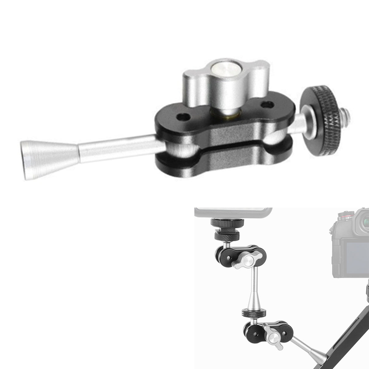 Uniqkart TM-4 Magic Arm Adapter Aluminum Alloy Flexible Ball Camera Light Bracket