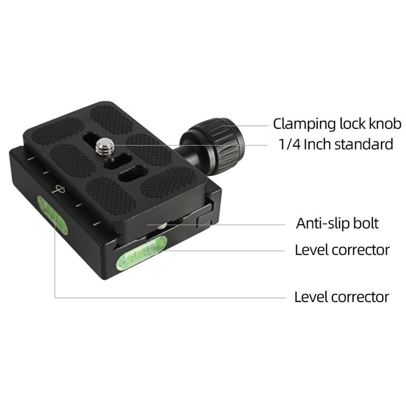 Uniqkart QR-60S Camera Tripod Quick Release Plate Aluminum Alloy Tripod Head Screw Adapter Mount
