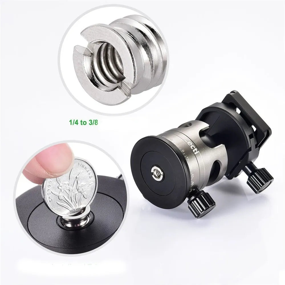 240 Screw Converter for Tripod, Monopods Female 1 / 4" to Male 3 / 8" Screw Adapter DSLR Camera Accessories
