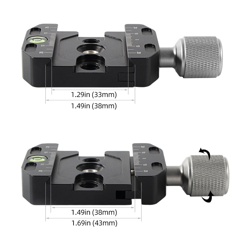 Uniqkart QR-50N Camera Tripod Quick Release Plate Base Aluminum Alloy SLR Camera Tripod Mount Adapter