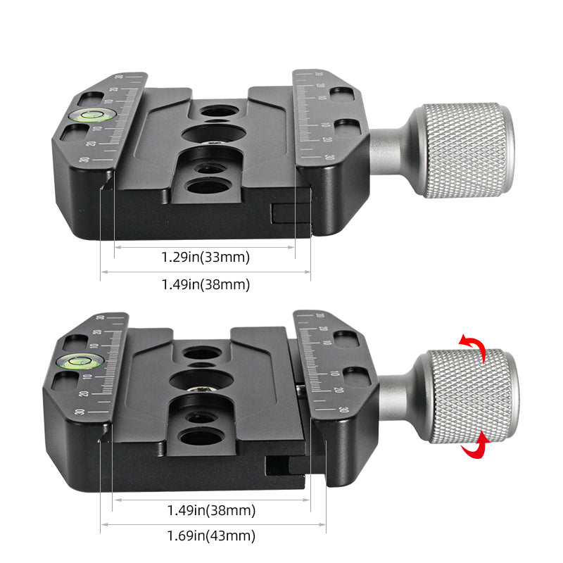 Uniqkart QR-70N Aluminum Alloy SLR Camera Tripod Mounting Adapter Gimbal Quick Release Plate Base