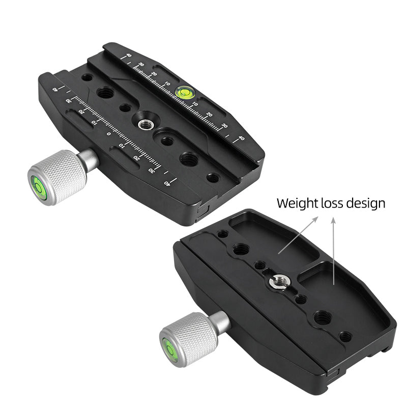 QR-110N Quick Release Tripod Mount Base Gimbal Clamp Adapter with 3x3 / 8inch, 4x1 / 4inch for Universal SLR Camera