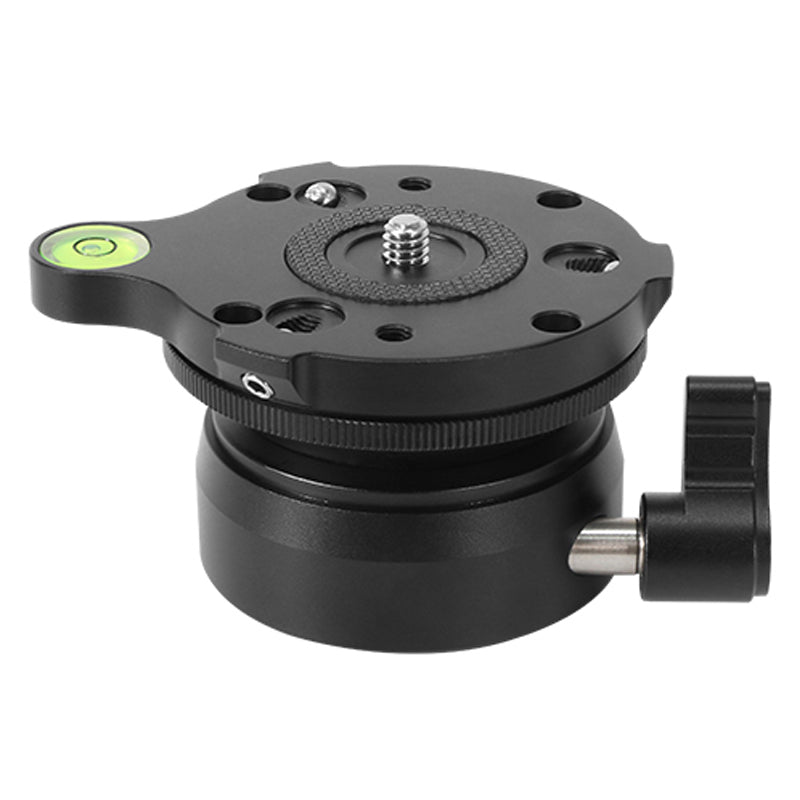 Uniqkart DY60N-A / S Tripod Leveling Base Half Ball Quick Tilted Up / Down 15 Degrees for Canon Nikon DSLR Cameras