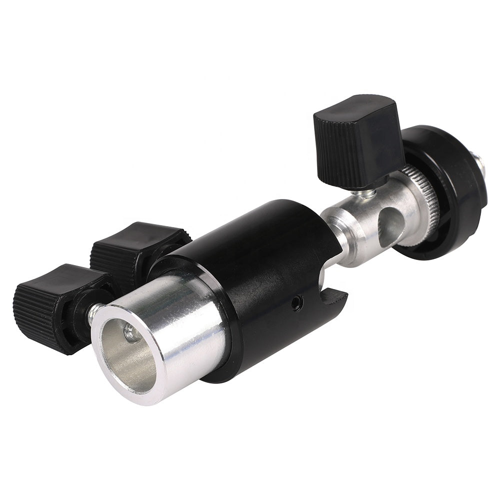 E003 Photography Reflector Holder Photo Video Studio 1 / 4" Metal Light Mount Adapter with Umbrella Hole