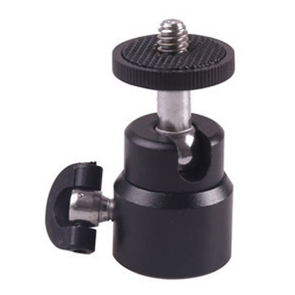 C008 Mini Gimbal Mount for Tripod, Aluminum Alloy+PC Camera Rotating Ball Gimbal with 1 / 4" Screw Mount