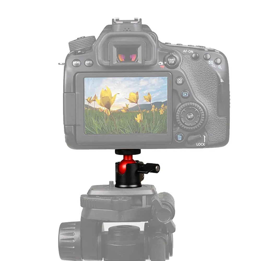 C017 For DSLR Camera Tripod Mount Holder Aluminum Alloy 360 Degree Rotating Ball Gimbal Mount Adapter with 1 / 4inch Screw