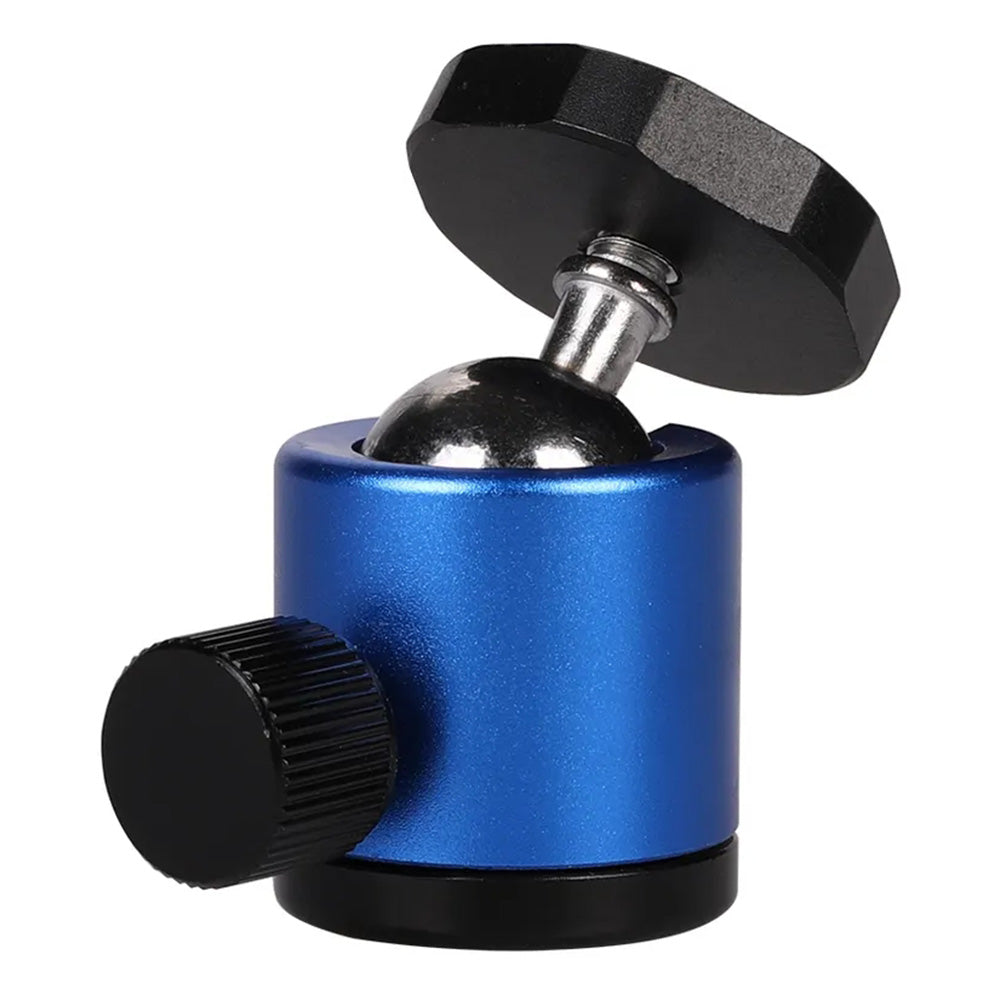 I013 360 Degree Rotation 1 / 4" Swivel Mini Ball Head Tripod Mount for DSLR Camera Camcorder - Blue
