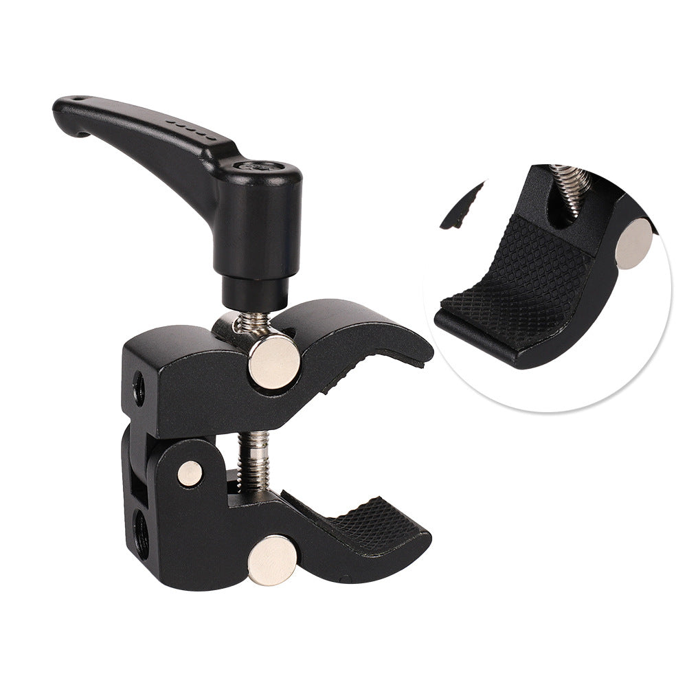 J025 Crab Clamp Super Clamp with 1 / 4" 3 / 8" Thread for DSLR Rig LCD Monitor LED Light Tripod Magic Arm