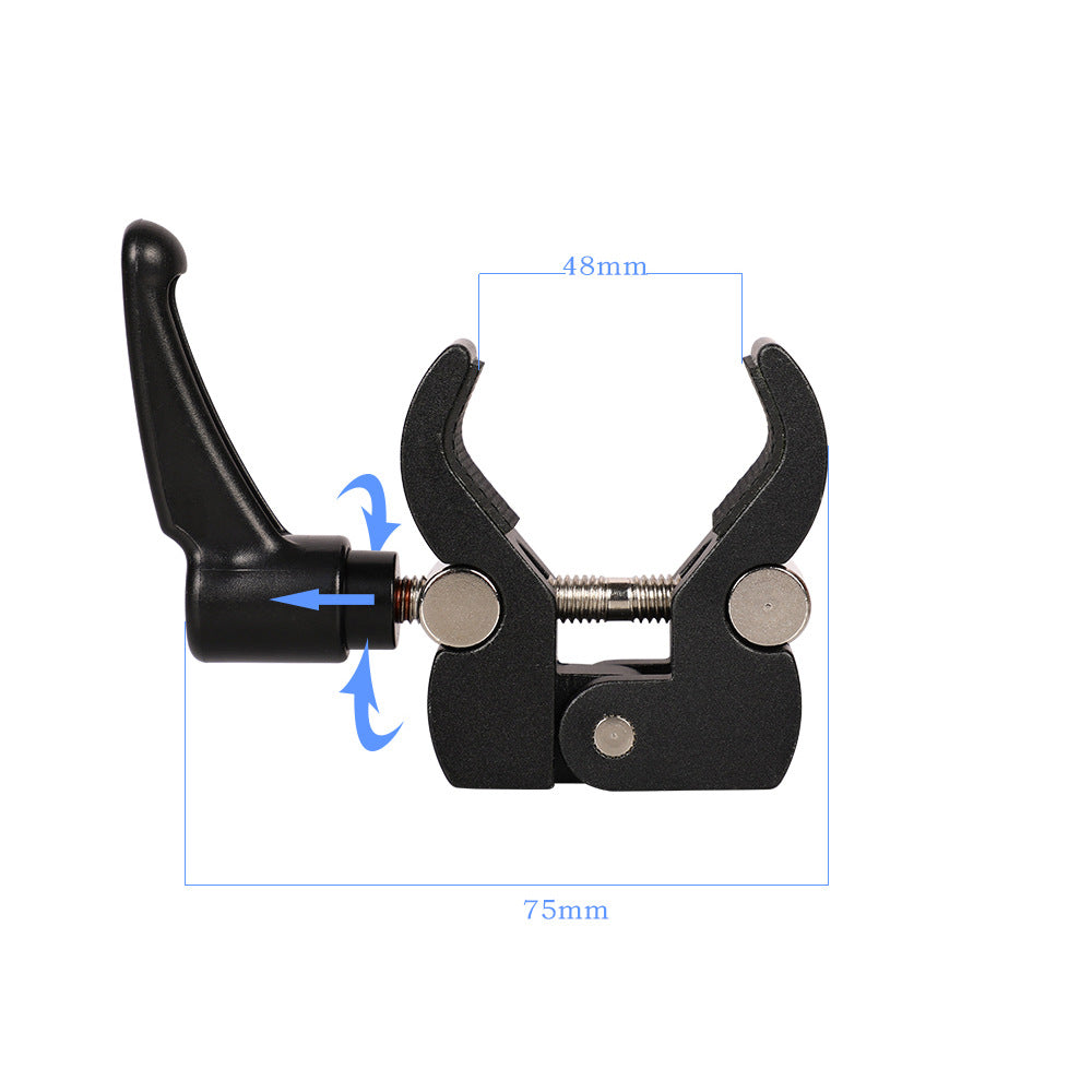 J025 Crab Clamp Super Clamp with 1 / 4" 3 / 8" Thread for DSLR Rig LCD Monitor LED Light Tripod Magic Arm