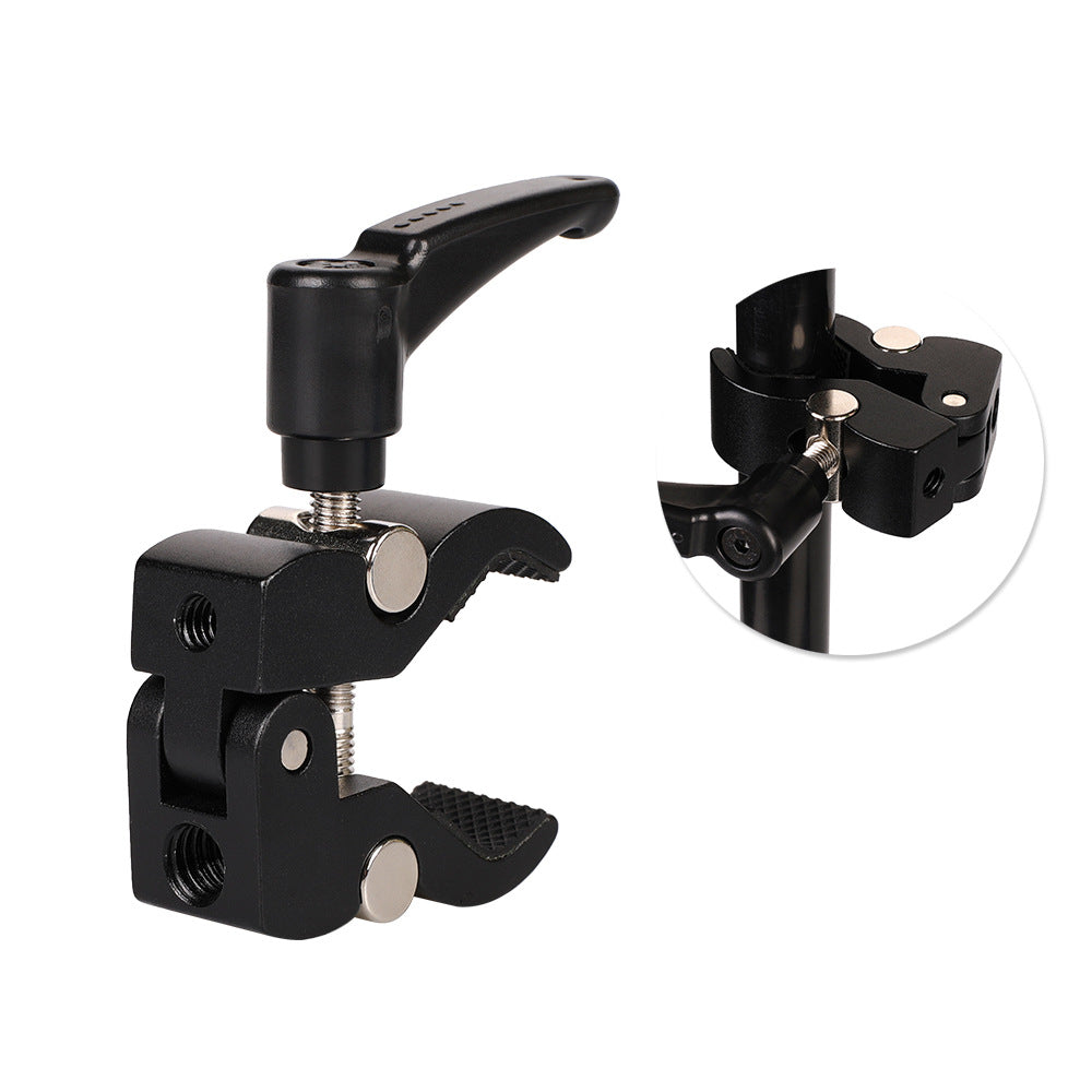 J025 Crab Clamp Super Clamp with 1 / 4" 3 / 8" Thread for DSLR Rig LCD Monitor LED Light Tripod Magic Arm