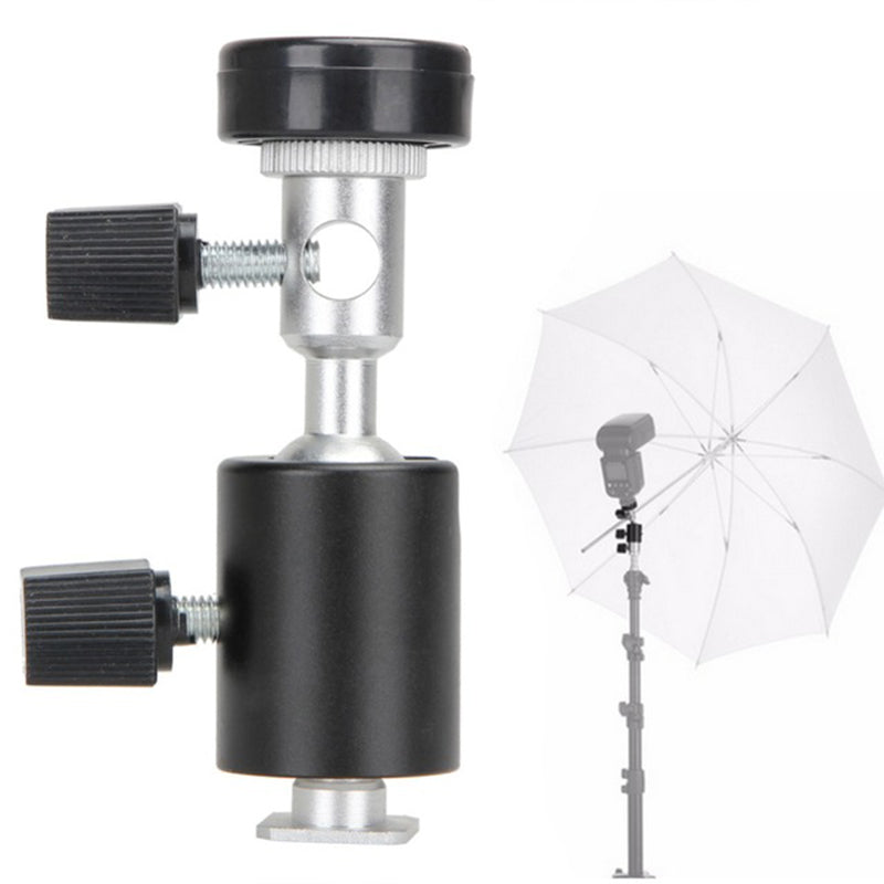 E002 C-Type Flashlight Holder Swivel Mount Photography Camera Umbrella Holder Bracket Light Stand