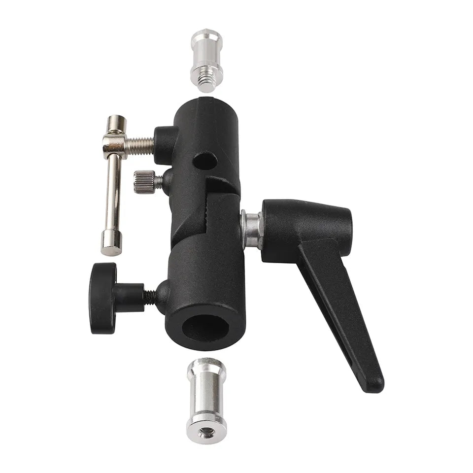 E007 H Type Flash Light Holder Bracket 1 / 4" 3 / 8" Flash Mount Light Stand Bracket