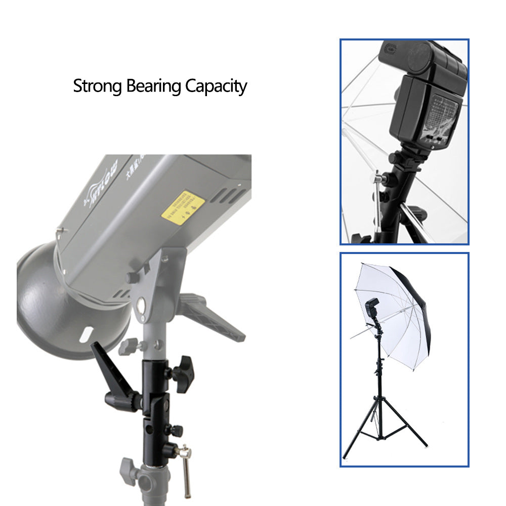 E007 H Type Flash Light Holder Bracket 1 / 4" 3 / 8" Flash Mount Light Stand Bracket