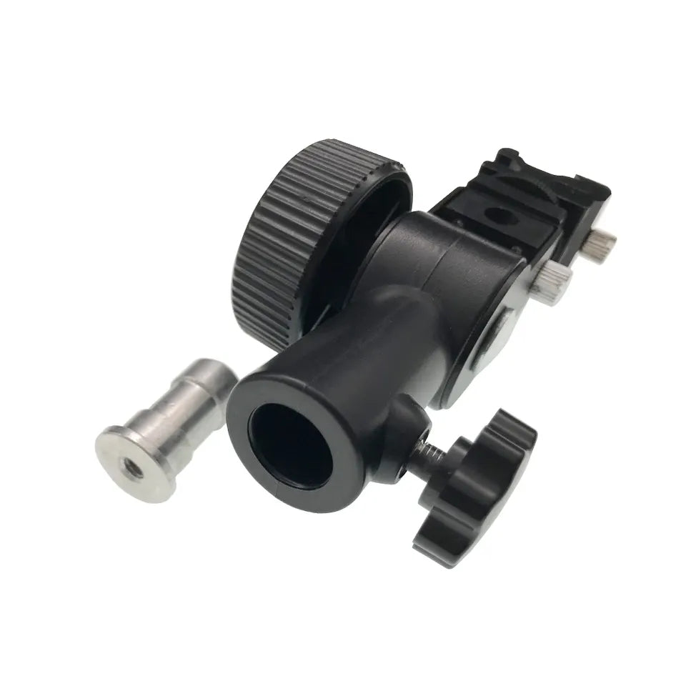 E037 Aluminum Alloy D Type Flash Shoe Umbrella Holder Mount Light Stand Swivel Bracket