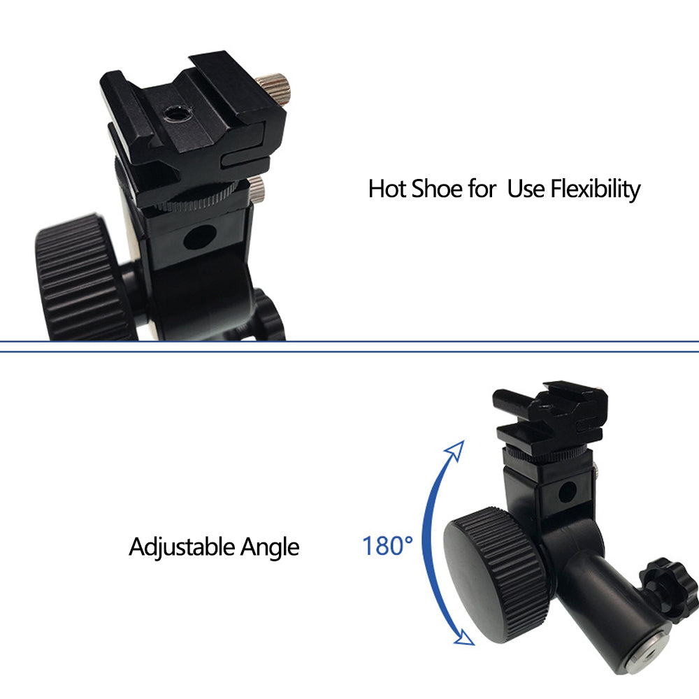 E037 Aluminum Alloy D Type Flash Shoe Umbrella Holder Mount Light Stand Swivel Bracket
